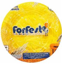 Prato Plástico Descartável Forfest 15cm Amarelo com 10 Unidades