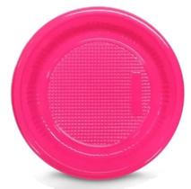 Prato Plástico Descartável Pink PR15 Com 10 Unidades Plastik Prato Plástico Descartável Pink PR15 Com 10 Unidades Plastik