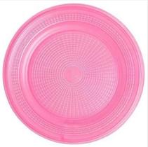 Prato Plástico Descartável Rosa PR15 Com 10 Unidades Plastik Prato Plástico Descartável Rosa PR15 Com 10 Unidades Plastik