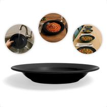 Prato Plastico Fundo Redondo Colorido Para Refeiçao Resistente e Reutilizavel