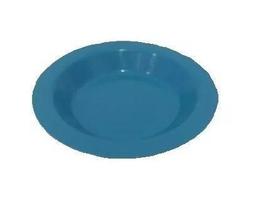 Prato Plástico Merenda Escolar 21 cm Azul - 12 Pçs