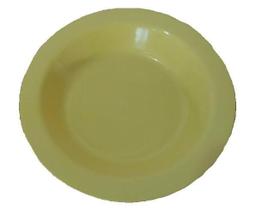 Prato Plástico Merenda Escolar Amarelo 21 cm - 12 Pçs Prato Plástico Merenda Escolar Amarelo 21 cm - 12 Pçs