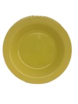 Prato Plástico Merenda Escolar Amarelo 21 cm - 25 Pçs Prato Plástico Merenda Escolar Amarelo 21 cm - 25 Pçs
