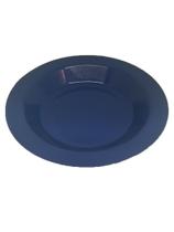 Prato Plástico Merenda Escolar Azul 21 cm - 50 Pçs