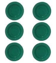 Prato Plástico Merenda Escolar Verde 21 cm - 50 Pçs Prato Plástico Merenda Escolar Verde 21 cm - 50 Pçs