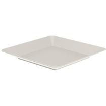 Prato Plástico Quadrado Bege Sobremesa Saladas 22,5cm Ou Avulso Para Servir Prato Plástico Quadrado Bege Sobremesa Saladas 22,5cm Ou Avulso Para Servir