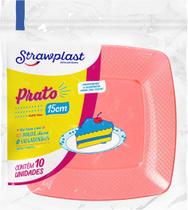 Prato Plástico Quadrado Strawplast