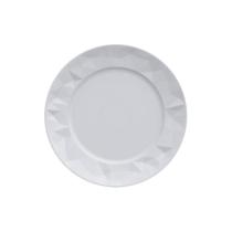 Prato porcelana raso edros branco germer comercial 28 cm