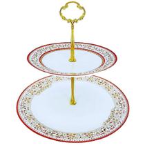 Prato Porta Doce 2 Andares Natal/Uso Frequente Porcelana.
