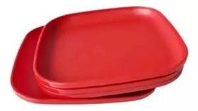 Prato Post-Me Vermelho Tupperware