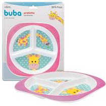 Prato Pratinho Com Divisórias Infantil Animal Fun Menino Menina - Buba Baby