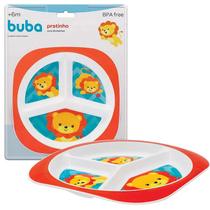 Prato Pratinho Com Divisórias Infantil Animal Fun Menino Menina - Buba Baby Prato Pratinho Com Divisórias Infantil Animal Fun Menino Menina - Buba Baby
