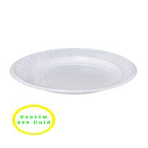 Prato Pratinho Em Plástico Branco T15 10Un (500) Kit 50