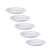 Prato Pratinho Em Plástico Branco T15 10Un Kit 5