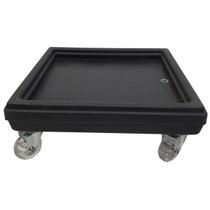 Prato Quadrado com Roda 25cm para Vasos
