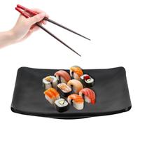 Prato Quadrado Comida Japonesa Sushi Melamina 15cm Sakura Restaurante Culinária Oriental Premium - Tuut