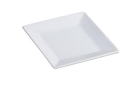 Prato Quadrado de Porcelana Branco Super Branco Yanco ML-107 18 cm Pacote com 36 Unidades