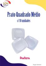 Prato quadrado médio Quality Line c/10 unid. - Prafesta - sobremesas, festas, eventos (13661) Prato quadrado médio Quality Line c/10 unid. - Prafesta - sobremesas, festas, eventos (13661)