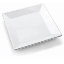 Prato Quadrado Melamina 25cm p/ Buffet Restaurante Bar