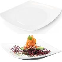 Prato Quadrado Raso em Melamina Premium 21cm Restaurante