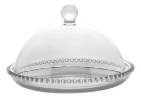 Prato Queijo / Queijeira Tampa Cristal Pearl 20x12cm Wolff