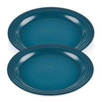 Prato Raso 2 Peças 22 cm Azul Deep Teal Le Creuset