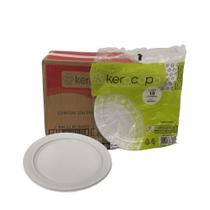 Prato Raso 21cm Branco para Refeição Kerocopo com 250 unidades