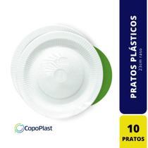 Prato Raso 23Cm Com 10 - Copoplast