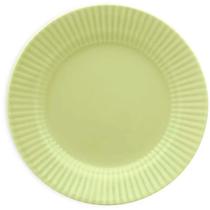 Prato Raso 24cm Canelé Verde Porcelana 135856 - Biona