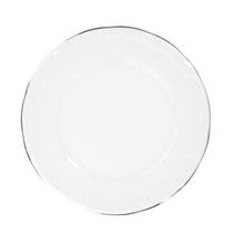 Prato Raso 26cm Porcelana Schmidt - Dec. Filetado Prata Pomerode 0012
