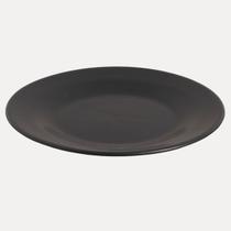 Prato Raso 27cm Cor Preto Matte Fosco Cerâmica Aparelho de Jantar Porto Ferreira - 1 Peça - Decor Porto