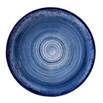 Prato Raso 27cm Porcelana Schmidt - Dec. Esfera Azul 2413
