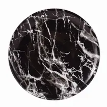 Prato Raso 27cm Porcelana Schmidt - Dec. Ônix Negro 2394 Prato Raso 27cm Porcelana Schmidt - Dec. Ônix Negro 2394