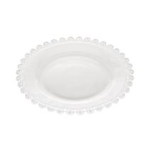 Prato Raso 28cm Borda Enfeitada Flores Daisy De Cristal De Chumbo Para Servir Almoço Jantar Sobremesa Sousplat Redondo Decorativo De Mesa