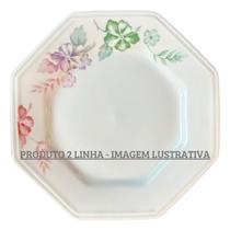 Prato Raso 28cm Porcelana Schmidt - Dec. Alessandra 2º LINHA