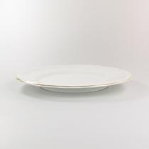 Prato Raso 30 cm Porcelana Schmidt - Dec. Filetado Ouro Pomerode 0010
