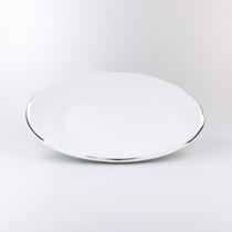 Prato Raso 30 cm Porcelana Schmidt - Dec. Filetado Prata Pomerode 0012