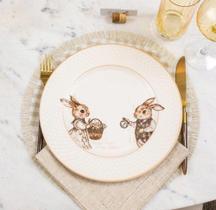Prato Raso Aquarelle Dolce Easter em Porcelana