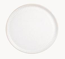 Prato raso biseaute em ceramica 26,3cm cor branca