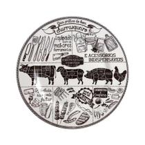 Prato Raso Cerâmica 29cm Liso para Churrasco Branco Uso Diário Alleanza Prato Raso Cerâmica 29cm Liso para Churrasco Branco Uso Diário Alleanza