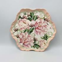 Prato Raso Classic Peony Todo Estampado Scalla Cerâmica 28cm