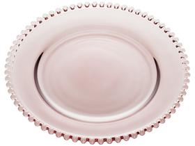Prato Raso Cristal Pearl Bolinha Ametista 28 x 2,5cm - Unid.