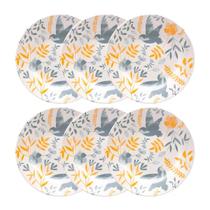 Prato Raso de Ceramica Donna Bem-Te-Vi 26cm 6un - Biona 5409