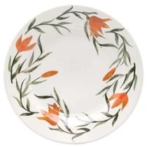 Prato Raso de Cerâmica Donna Lírios 24cm 1 Unidade - Biona 5410 Prato Raso de Cerâmica Donna Lírios 24cm 1 Unidade - Biona 5410