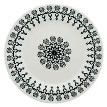 Prato Raso de Cerâmica Estampa Donna Folk 24cm 1 Unidade - Biona 061404 - Oxford