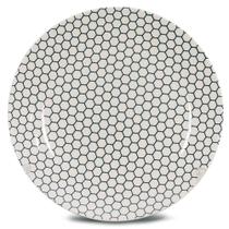 Prato raso de cerâmica Hexagon Corona 26 cm - 23280 Prato raso de cerâmica Hexagon Corona 26 cm - 23280