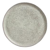 Prato Raso De Cerâmica Linhas Pistache 27,5cm Porto Brasil