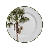 Prato Raso de Cerâmica Malibu Coqueiro Palm 29cm Alleanza Prato Raso de Cerâmica Malibu Coqueiro Palm 29cm Alleanza