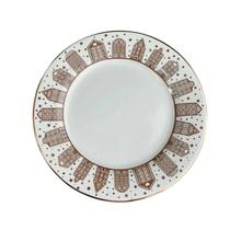 Prato Raso De Cerâmica Natal Casinha Escandinava 27,5Cm