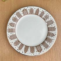 Prato Raso de Cerâmica Natal Casinha Escandinava 27,5cm